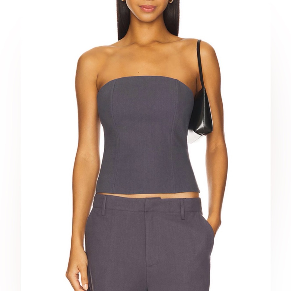 LIONESS || Untamed Strapless Bodice Top in Mineral - SZ Medium 🌟NEW W/ TAGS🌟